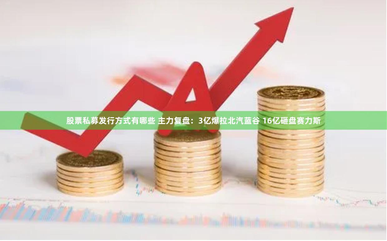 股票私募发行方式有哪些 主力复盘：3亿爆拉北汽蓝谷 16亿砸盘赛力斯